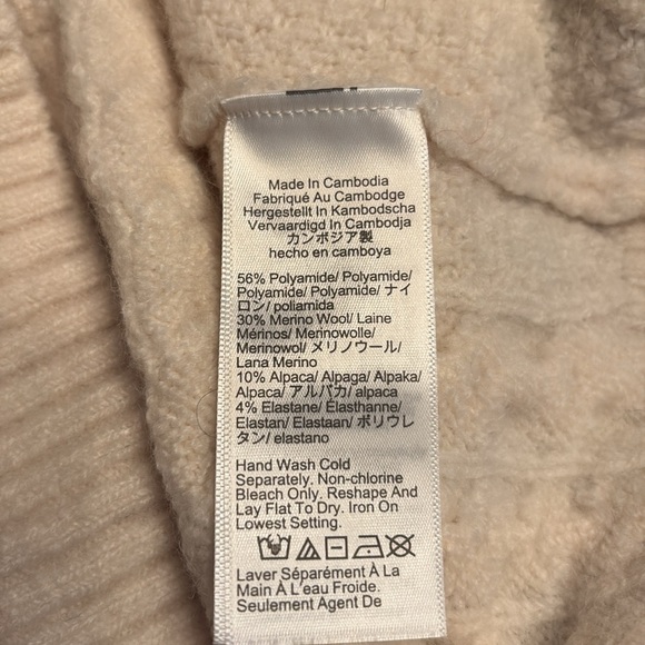 J Crew Cable-knit Rollneck sweater in Supersoft yarn heather ivory Size XXS NWT - Picture 8 of 8